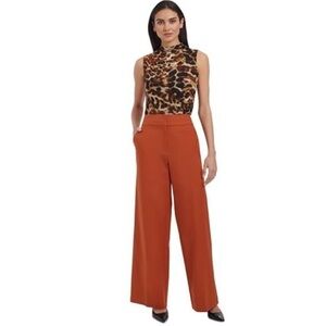 Calvin Klein Rust Wide-Leg Pants